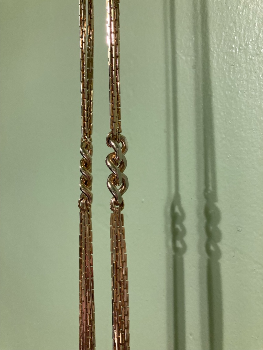 Multi-Strand Gold Chainlink Necklace